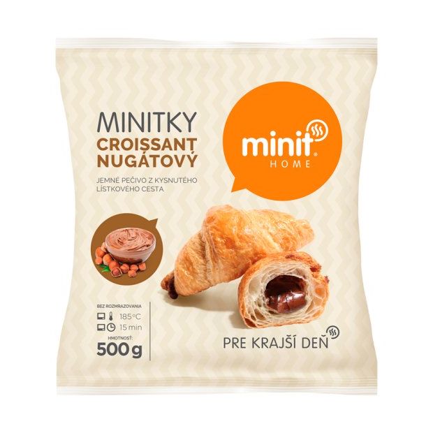Minit Minitky Croissant Nugátový 500g
