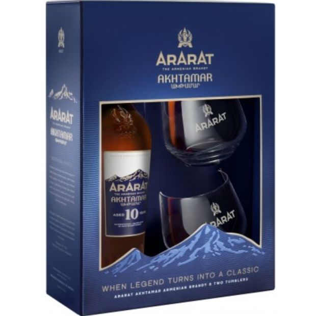 Ararat 10-ročný 0,7l 40% + 2 poháre