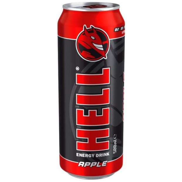 Hell Apple energetický nápoj 0,5l PLECH Z