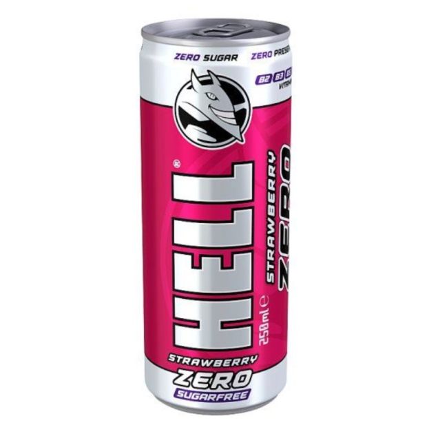 Hell Zero Jahoda energetický nápoj 0,25l PLECH Z