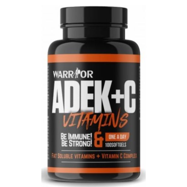 Warrior ADEK+C Synergická Kombinácia v Tuku Rozpustných Vitamínov 100ks
