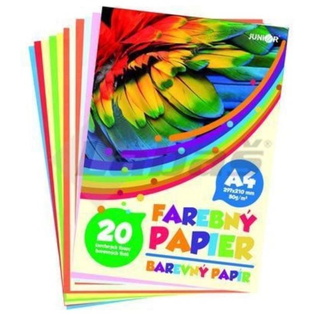 Farebný papier A4 20 listový