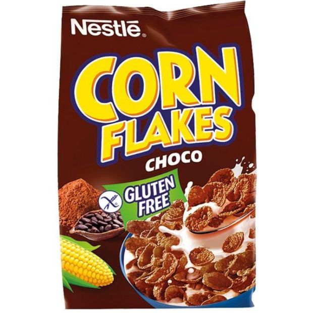 Nestlé Corn Flakes Choco cereálie bezlepkové 450g