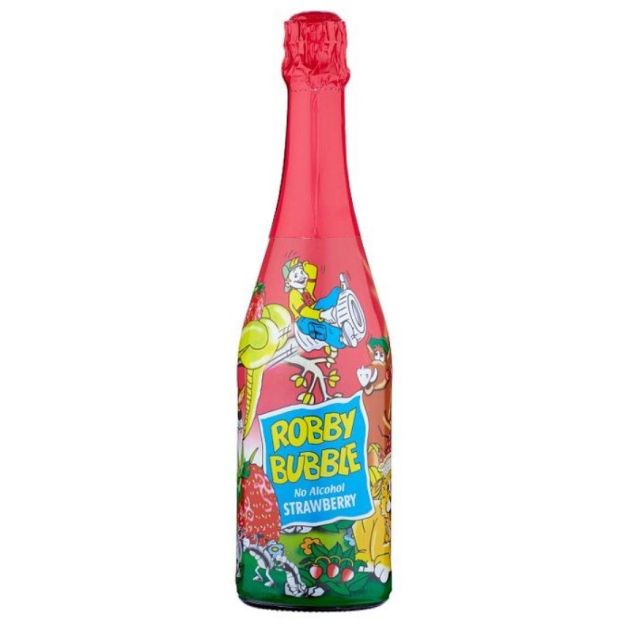 Robby Bubble Strawberry sýtený nealkoholický nápoj ochutený 0,75 l