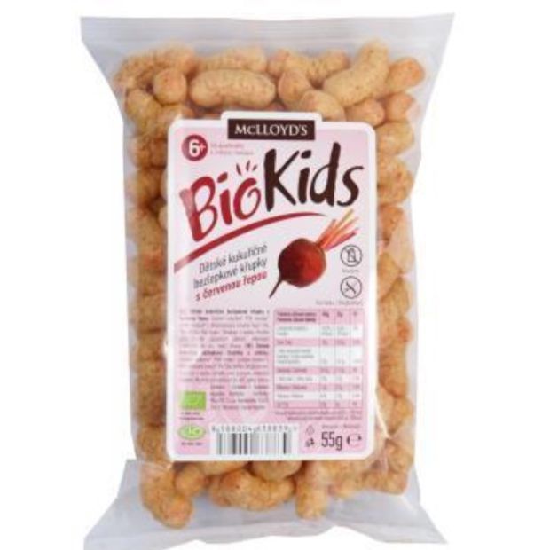 Biokids Chrumky BIO detské kukuričné s cviklou 55g