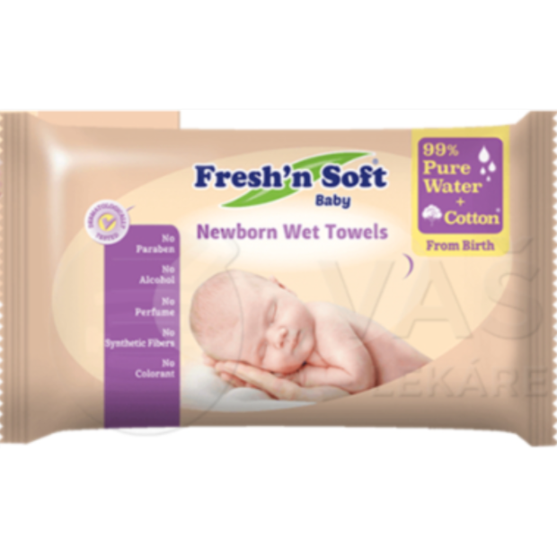 Fresh’n Soft Baby Vlhčené utierky Aqua 99%  90ks