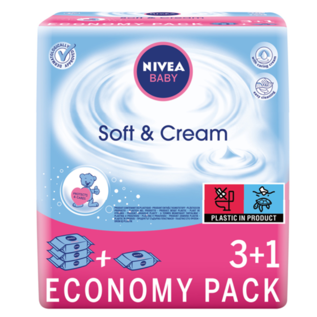 Nivea Baby Vlhčené utierky Mega Pack 3x63ks