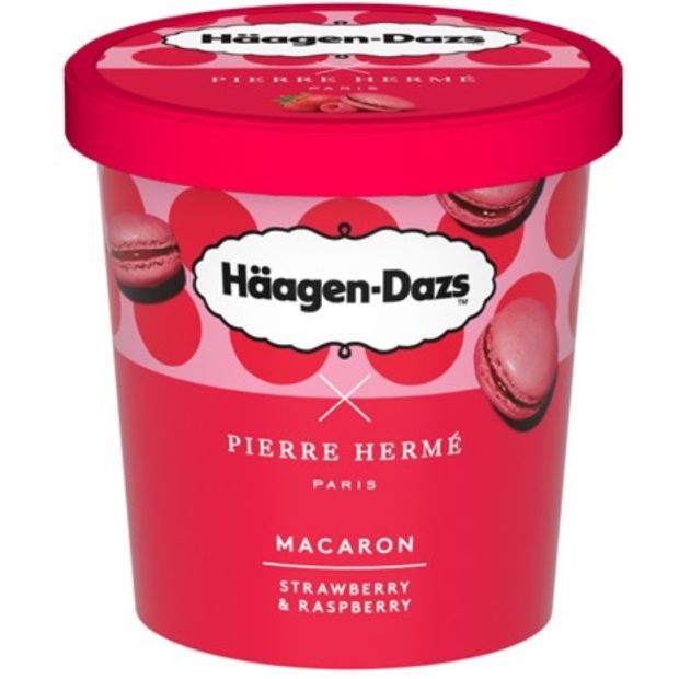 Häagen-Dazs Makrónky zmrzlina jahoda a malina 420ml