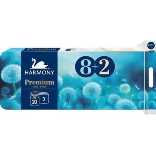 Harmony Toaletný papier Premium 8+2ks 3-VRST.