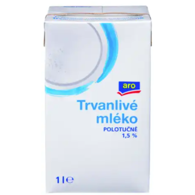 Aro Mlieko Trvanlivé polotučné 1,5% 1l