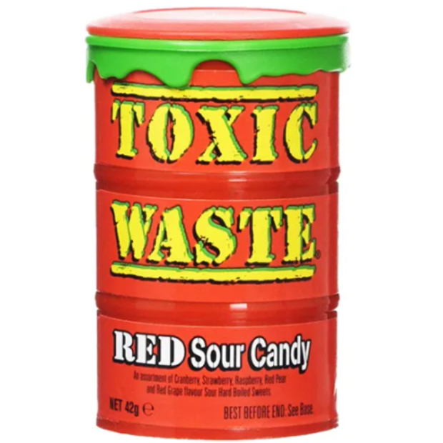 Toxic Waste Kyslé tvrdé cukríky Red Drum 42g
