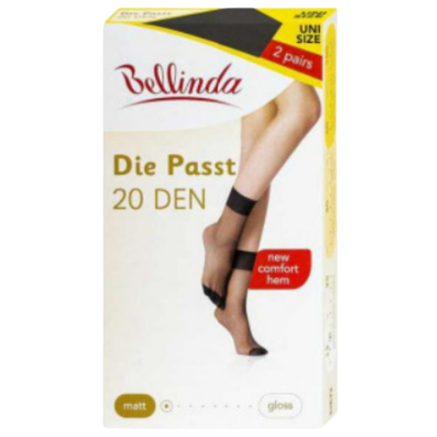 Bellinda Ponožky Die Passt Uni Black 20DEN 2ks