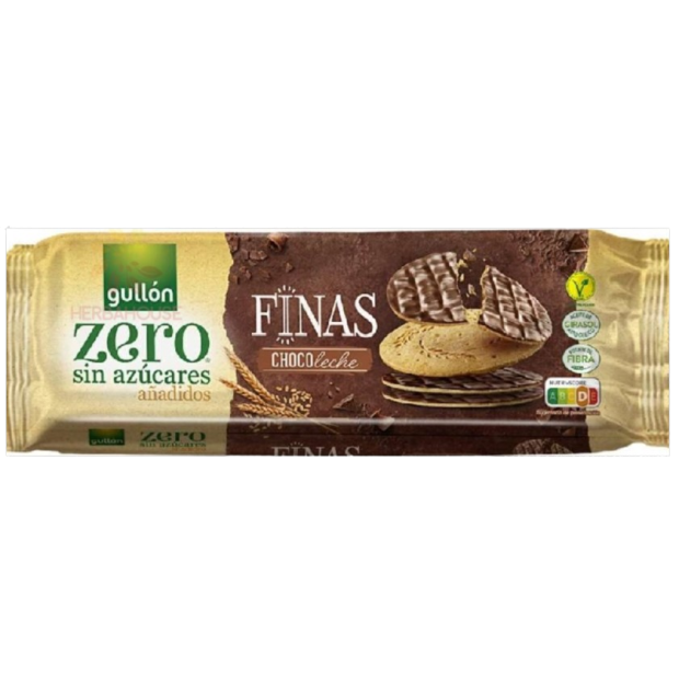 Gullón Finas Zero sušienky polomáčané v mliečnej čokoláde so sladidlom 150g