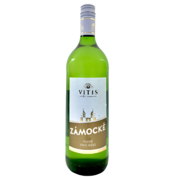 Víno Vitis Biele Suché Zámocké Pezinské 1l