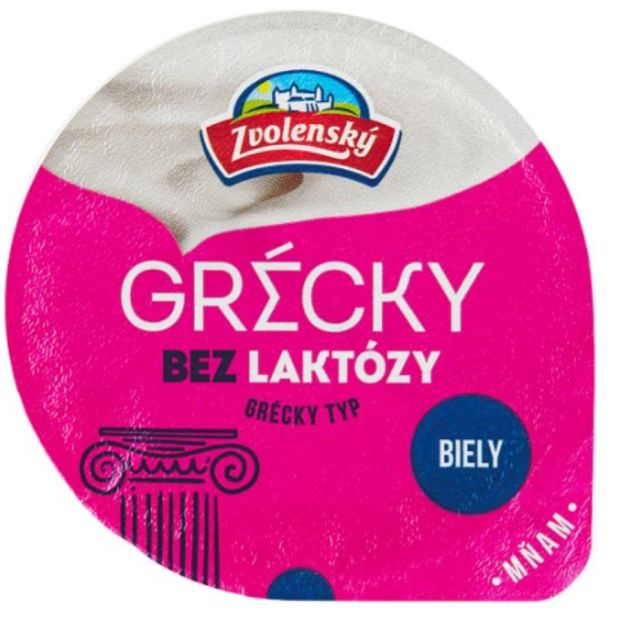 Zvolenský Jogurt Gréckeho Typu Biely Bezlaktózový 125g